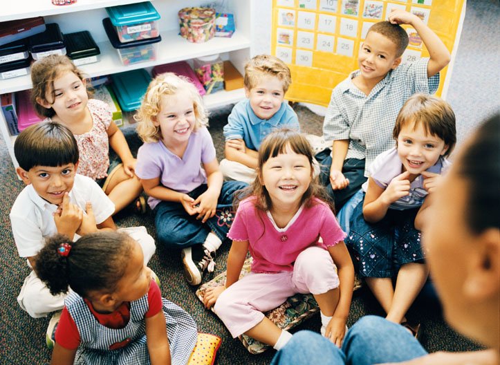 children in classroom